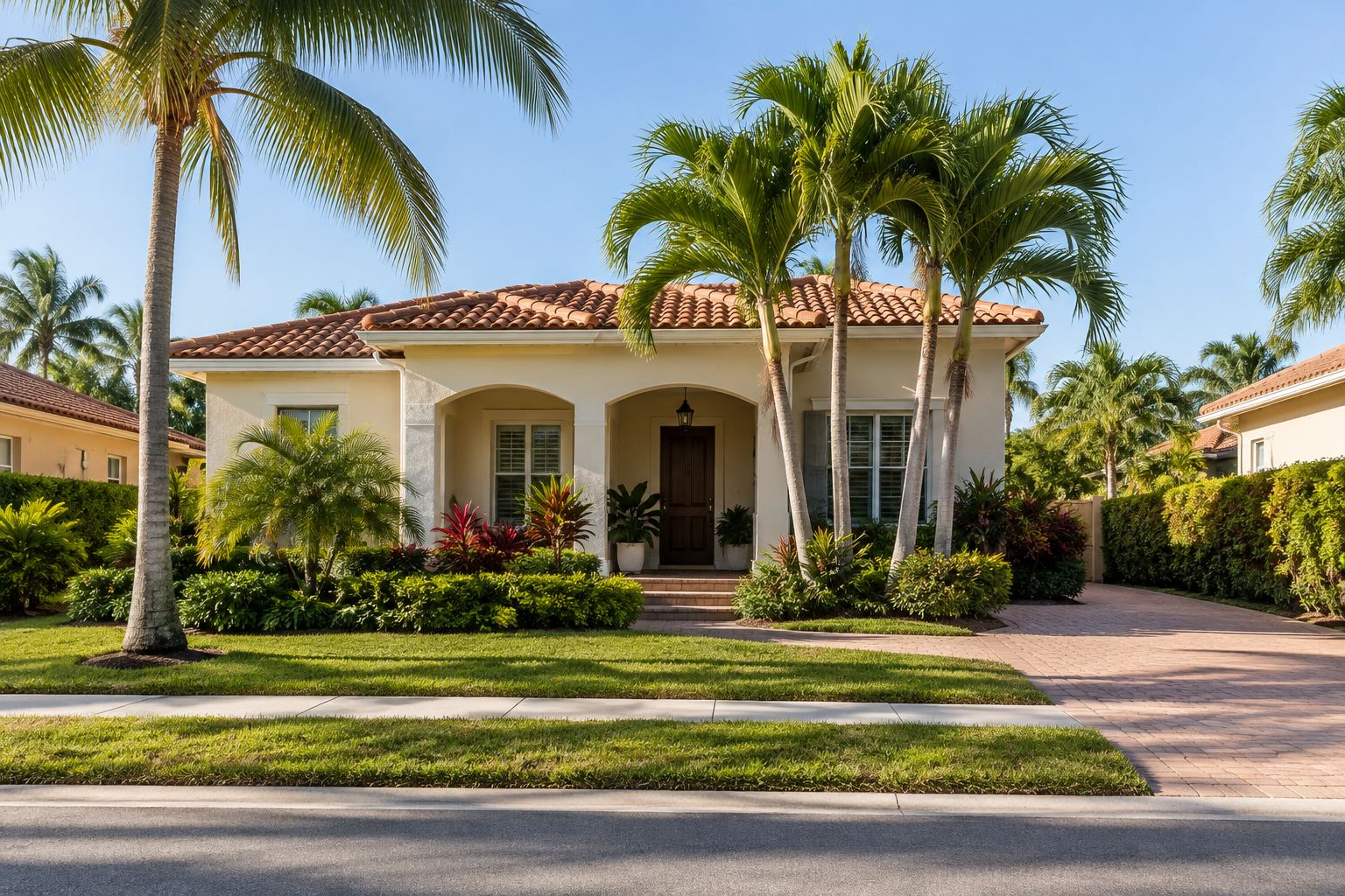A South Florida residential street, illustrative